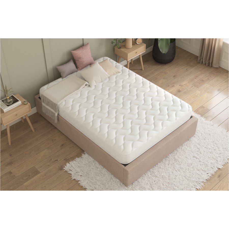 Super King Size Memory Foam Top Cooling Coil Spring Rolled Mattress - Sleepful Essentials