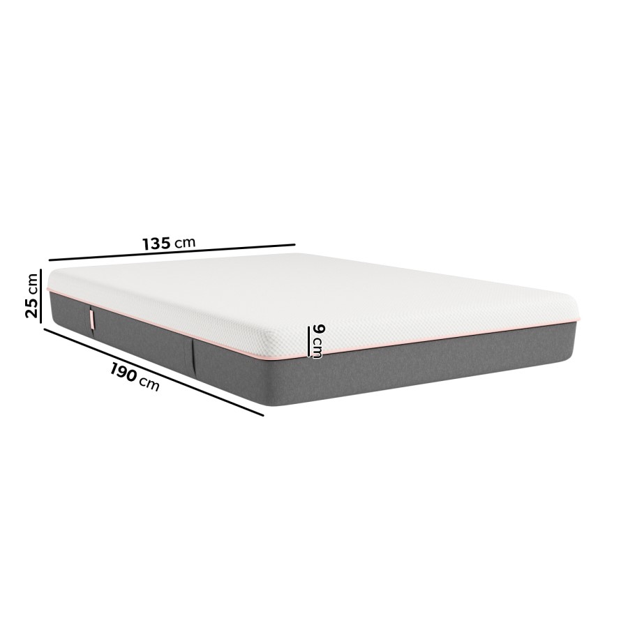 ONLY OPENED - Double Memory Foam Top 1000 Pocket Sprung Rolled Mattress - Sleepful Unwind