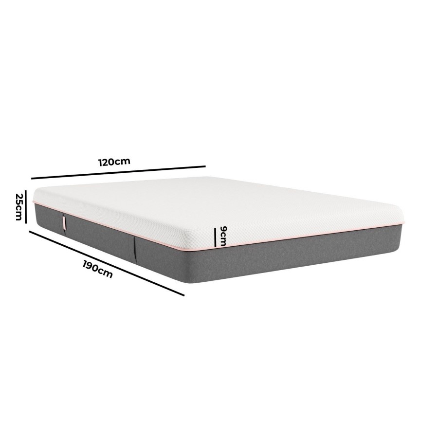 Small Double Hybrid Memory Foam Top 1000 Pocket Sprung Rolled Mattress - Sleepful Unwind