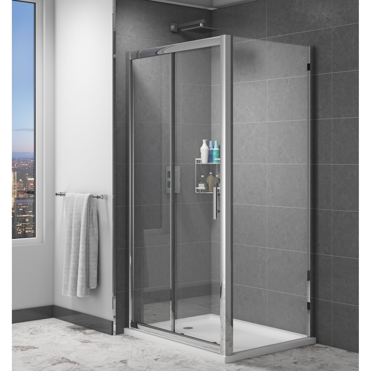 Claritas 6mm Glass Sliding Shower Door 1200 X 1850mm Furniture123