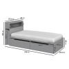 Sloan Pale Grey Cabin Bed with Storage Headboard and Underbed Drawers