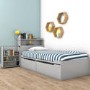 Grey Cabin Bed with Storage Shelves and Underbed Drawers - Sloan