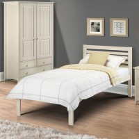 Julian Bowen Slocum Single Bed in Stone White  Julian Bowen Slocum Single Bed in Stone White