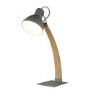 Desk Lamp in Matt Grey & Wood - Nanna