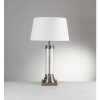 Antique Brass &amp; Glass Column Table Lamp - Searchlight