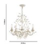 GRADE A1 - 5 Light Chandelier Ceiling Light in Cream & Gold with Crystal - Almadite Range