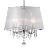 5 Candle Light Chandelier with Shade &amp; Crystal Chains - Searchlight
