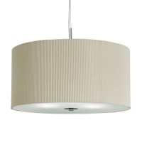 Cream Shade Drum Pendant Light - Searchlight