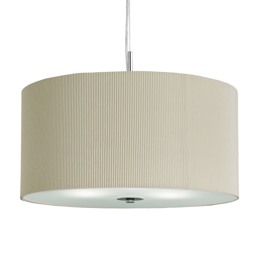 Cream Shade Drum Pendant Light - Searchlight