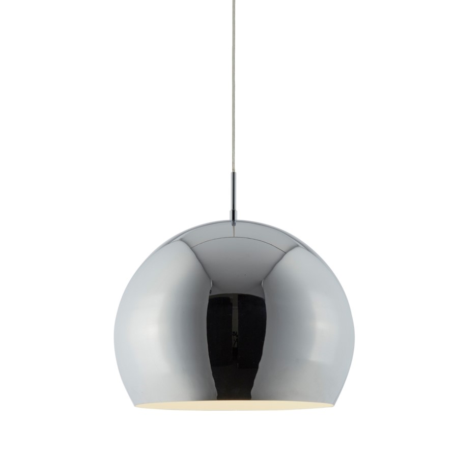 Small Chrome Dome Pendant Light - Searchlight