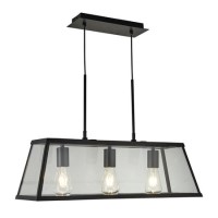 Black Bar Pendant Light - Searchlight