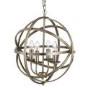 3 Light Brass Globe Chandelier - Orbit