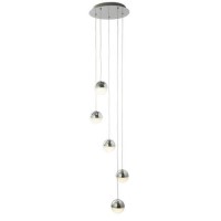 Chrome 5 Light Cluster Pendant - Marbles Chrome 5 Light Cluster Pendant - Marbles