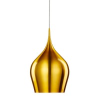 GRADE A2 - Searchlight Vibrant Gold Ceiling Pendant Light with Braided Cable