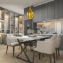 GRADE A2 - Searchlight Vibrant Gold Ceiling Pendant Light with Braided Cable