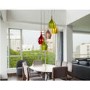 Hanging Lights with 5 Pendants in Red Green Gold & Copper - Vibrant