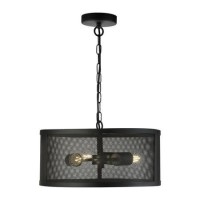 Black Metal Mesh Pendant Light - Fishnet