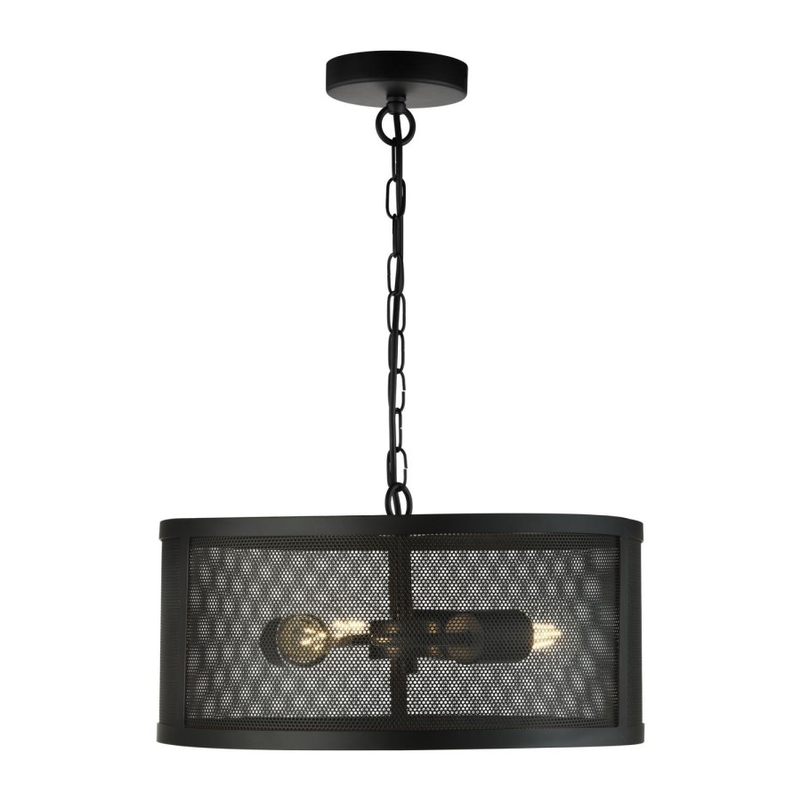 Black Metal Mesh Pendant Light - Fishnet