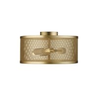 Fishnet Matt Gold Flush Ceiling Light 