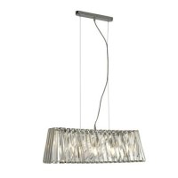 Chrome Pendant with 4 Lights & Glass - Tiara
