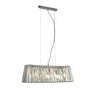 Chrome Pendant with 4 Lights & Glass - Tiara