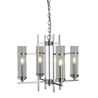 4 Lights Pendant in Chrome - Milco
