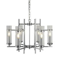 6 Light Pendant in Chrome & Glass - Milo 6 Light Pendant in Chrome & Glass - Milo