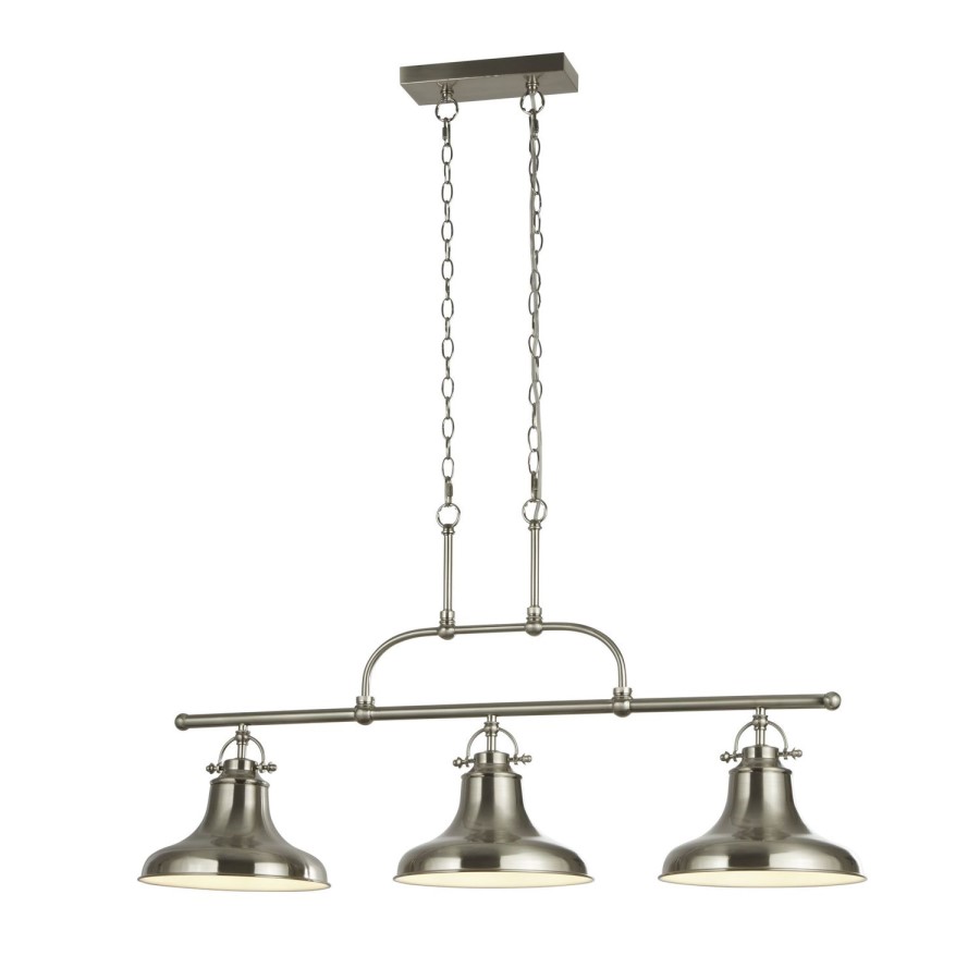 3 Light Industrial Chrome Bar Pendant - Dallas