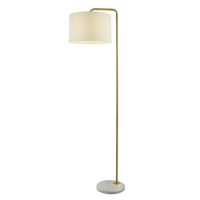Gold Standing Lamp with White Marble Base - Hangman Gold Standing Lamp with White Marble Base - Hangman