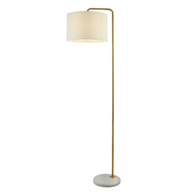 Gold Standing Lamp with White Marble Base - Hangman
