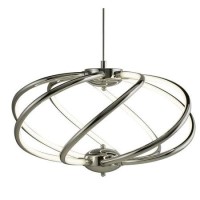 LED Chrome Twisted Pendant Light 