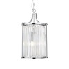 Chrome Pendant Light with Glass Crystals - Searchlight