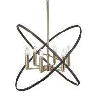 6 Light Bronze Pendant Chandelier - Searchlight