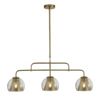 3 Light Brass Bar Pendant - Conio