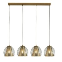 4 Light Brass Bar Pendant - Searchlight