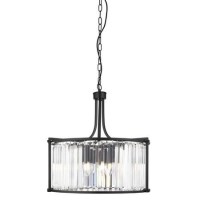5 Light Crystal Drum Pendant Light - Searchlight