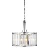 Chrome Pendant Light with Crystals - Victoria
