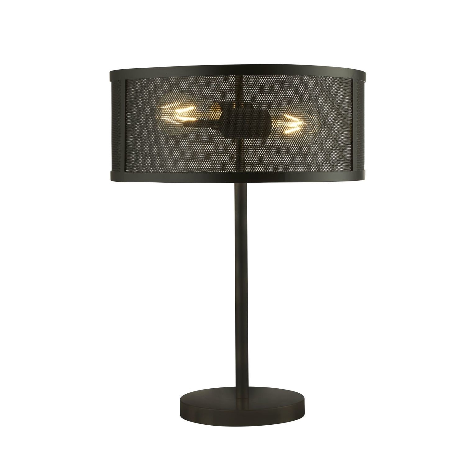 black mesh table lamp