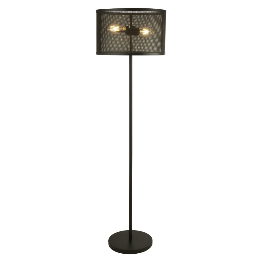 Black Mesh Floor Lamp