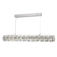 Chrome & Crystal Bar Pendant Light - Remy