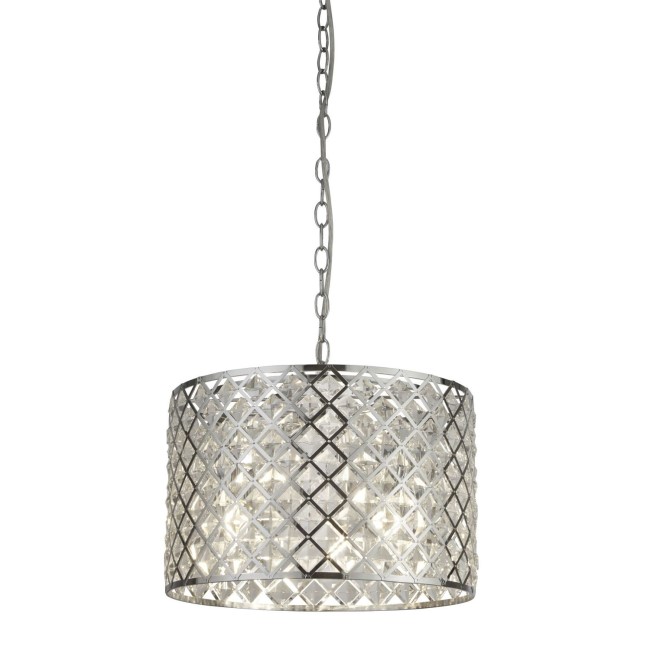Pendant Light in Chrome & Crystals - Tennessee