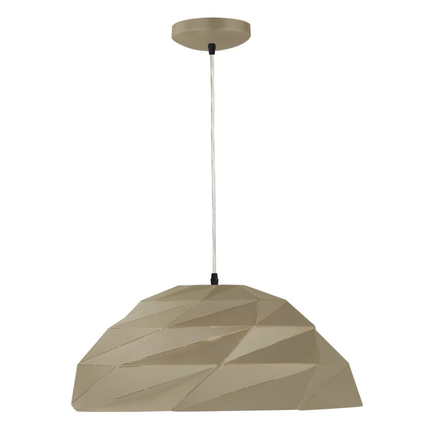 Gold Pendant Light with Geometric Shade - Origami