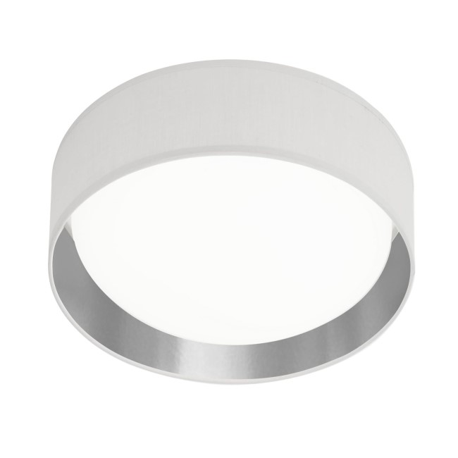 White & SIlver LED Dome Ceiling Light - Gianna