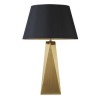 Gold Geometric Table Lamp with Black Shade - Searchlight