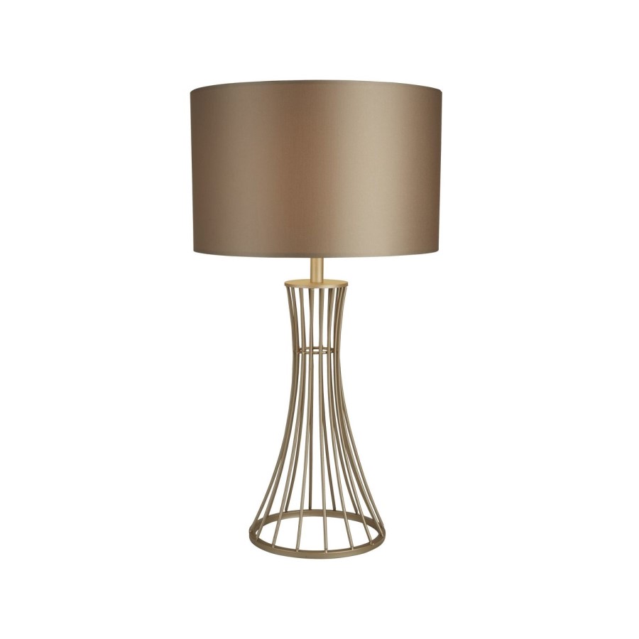Champagne Cage Table Lamp - Wheatsheaf