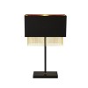 Black Table Lamp with Gold Fringe - Searchlight