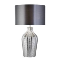 Chrome Chevron Effect Table Lamp - Searchlight