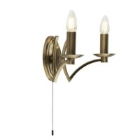 Antique Brass Candle Sconce - Searchlight