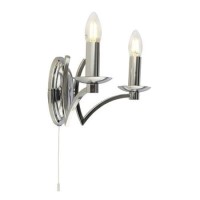 2 Candle Light Chrome Wall Fixture - Searchlight
