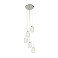 5 Light Glass Cluster Pendant - Searchlight